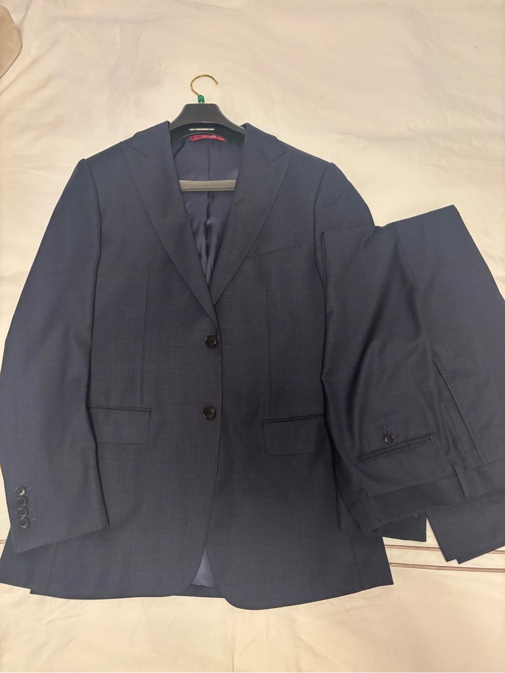 Classic Navy Men’s Suit Jacket and Trousers, Made in Italy